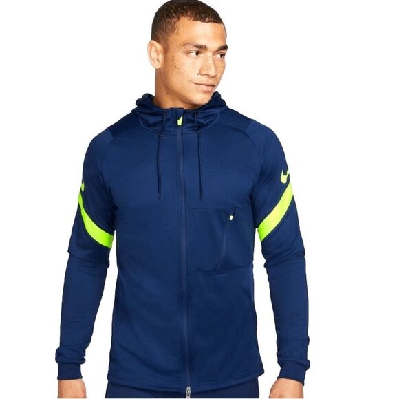 Nike Men's Dri-Fit Strike Full Zip Hooded Jacket, Navy, XL - Picture 5 of 7